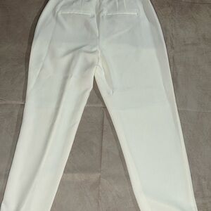 Express Ivory High-Waist Tailored Pants